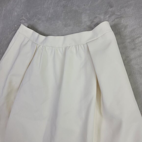 J. Crew Cream Box Pleated Crepe Women's Skirt | Size 6 - Picture 4 of 7